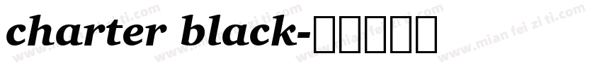 charter black字体转换